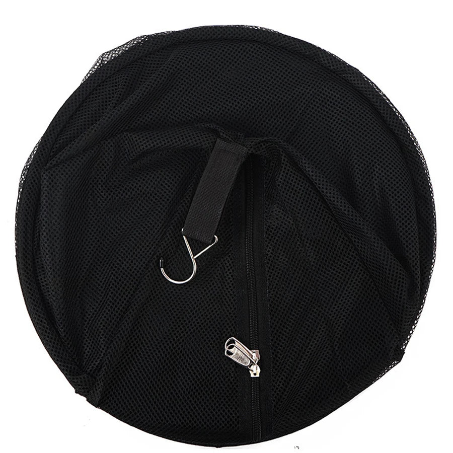Camping Supplies Three-Layer Folding Storage Net With Zipper Dry Rack Herb Bag For Herbs Flowers Buds Plants Tableware Fruits