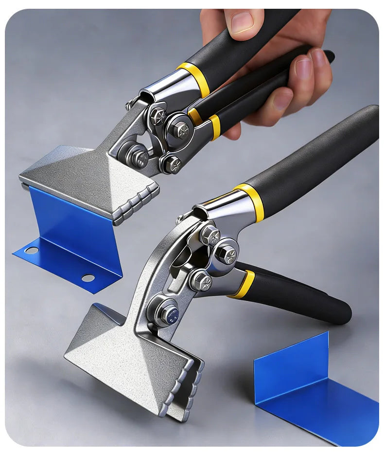 Hand Seamer, Straight Jaw Sheet Metal Bender Tools, Sheet Metal Seamer Form Edge Seamer Seaming Plier with Ergonomic Handle,