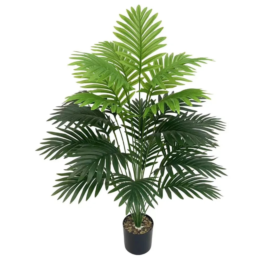 70-120cm Large Artificial Palm Tree Tropical Green Leaves Fake Plants Plastic Monstera Faux Tree Branch for Home Kitchen Decora