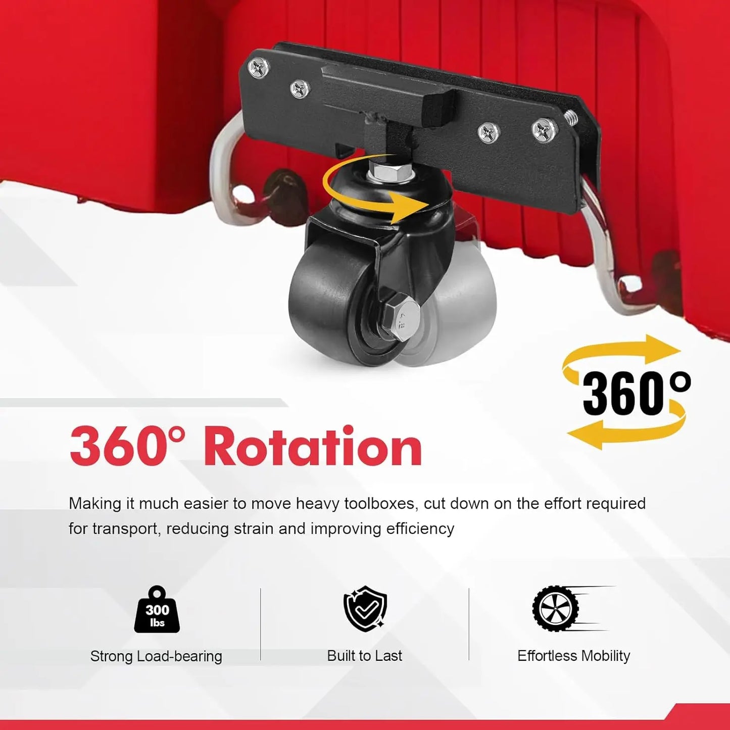 Compatible with Milwaukee Packout Rolling Tool Box Front Wheels Caster Wheels for Packout Tool Box