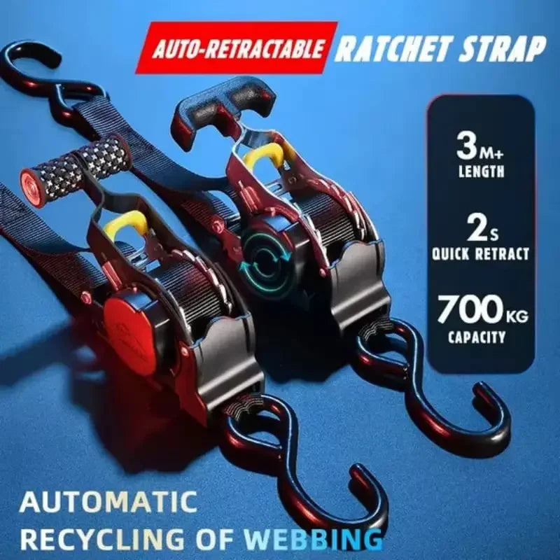 Ratchet Tensioner Belt For Car Auto Straps For Cargo Tape Ratchet Strap For Load Luggage Strap Retractable Belts For Motorcycle