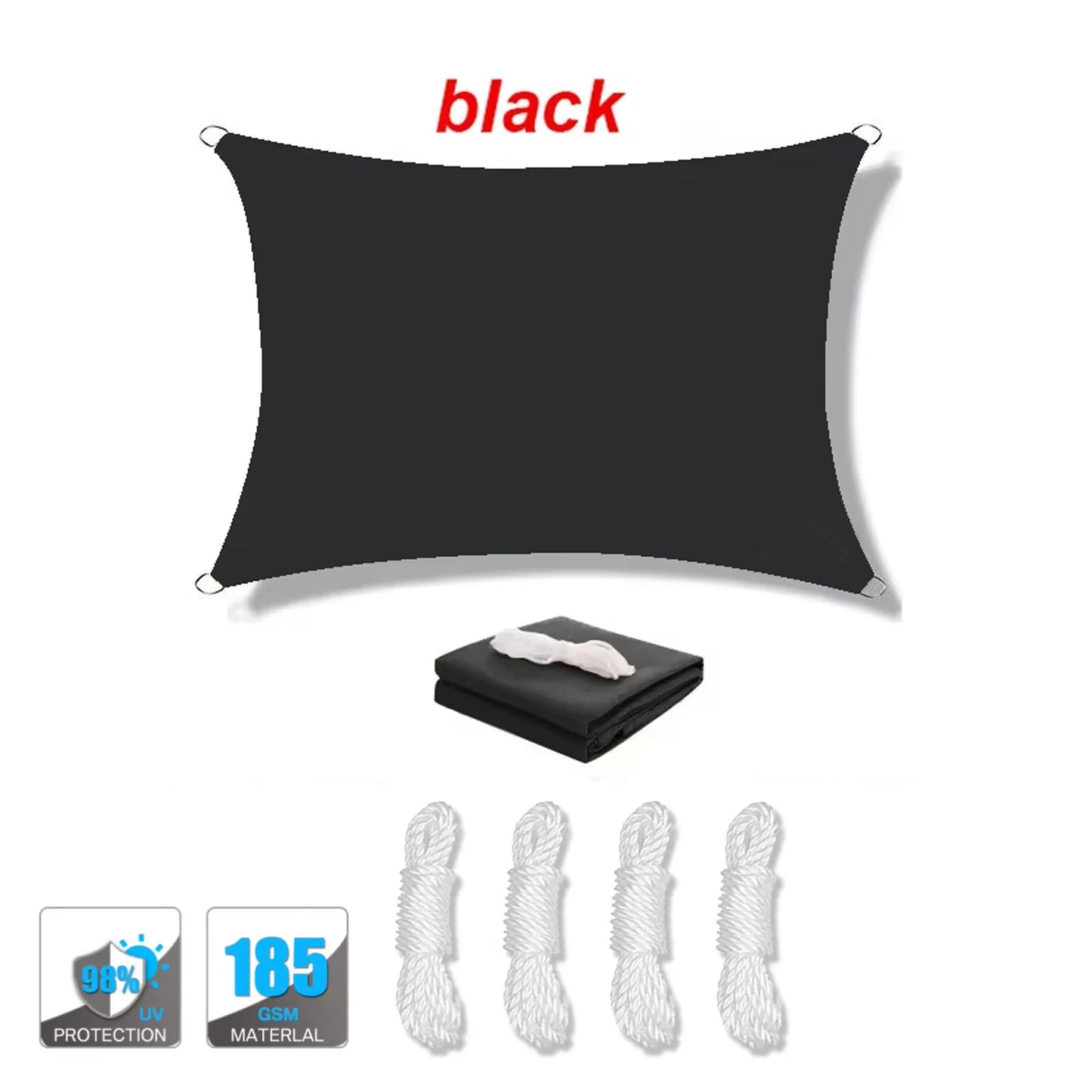 95% UV Block Waterproof Sun Shade Sail - High-Density Breathable Canopy for Patio Garden Pool Backyard, Windproof with Stainless
