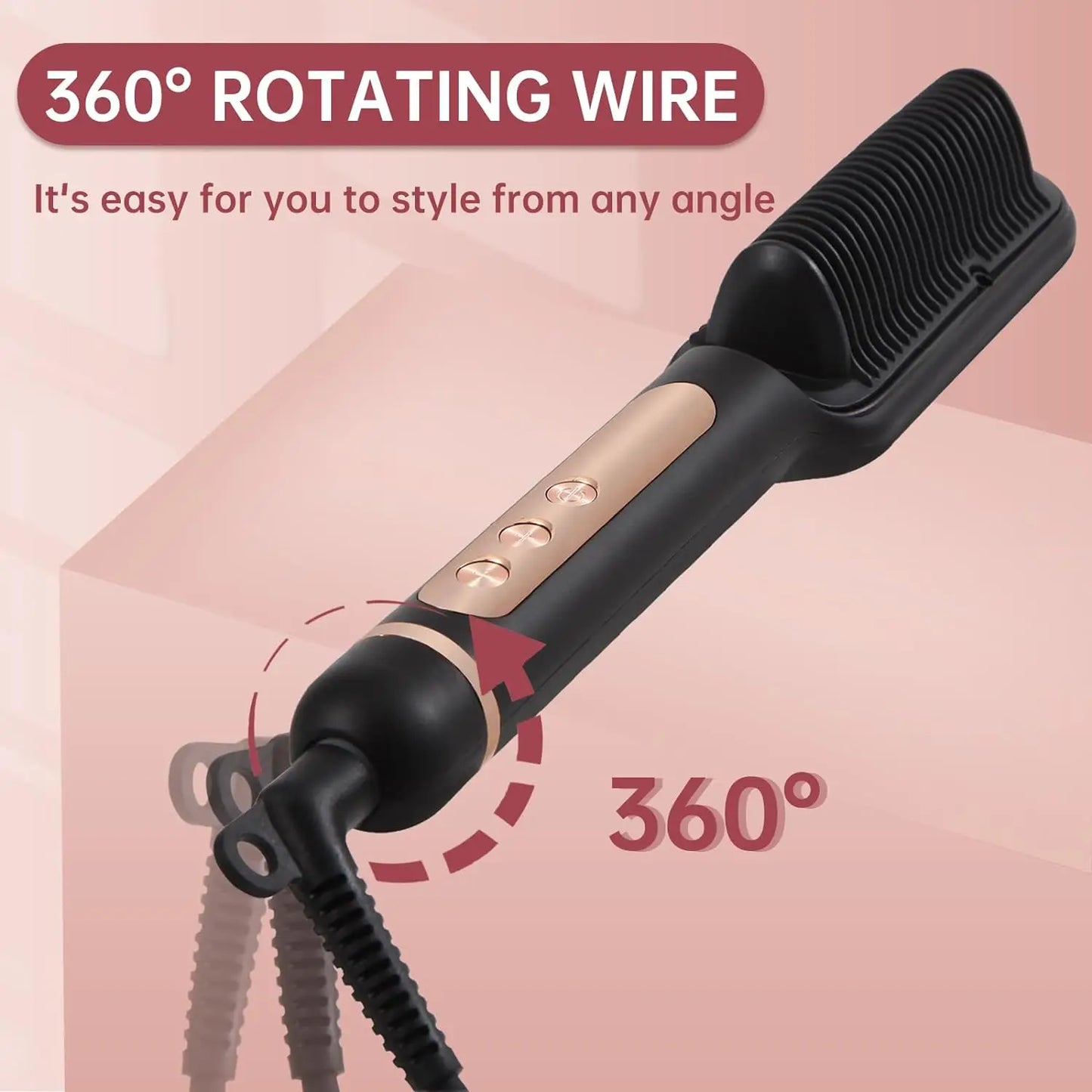 Negative Ionic Hair Straightener Brush Auto Shut Off