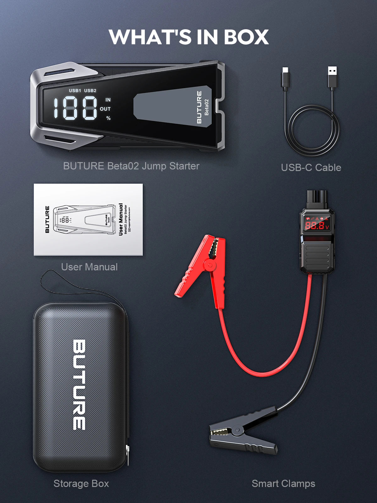 BUTURE Power Bank 2500A Jump Starter Portable Charger