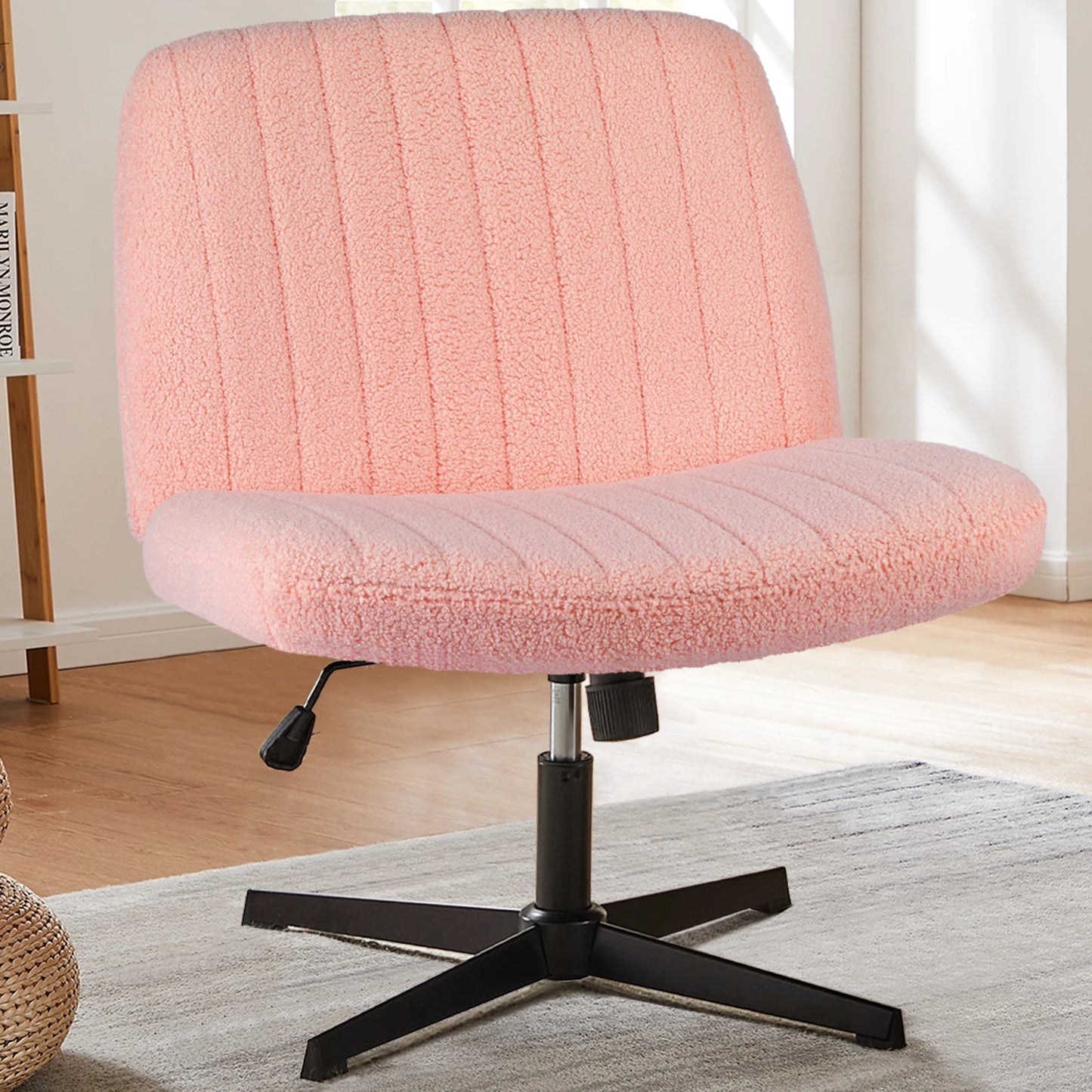 JHK Cross Legged Office Chair With Rocking Adjustable Swivel