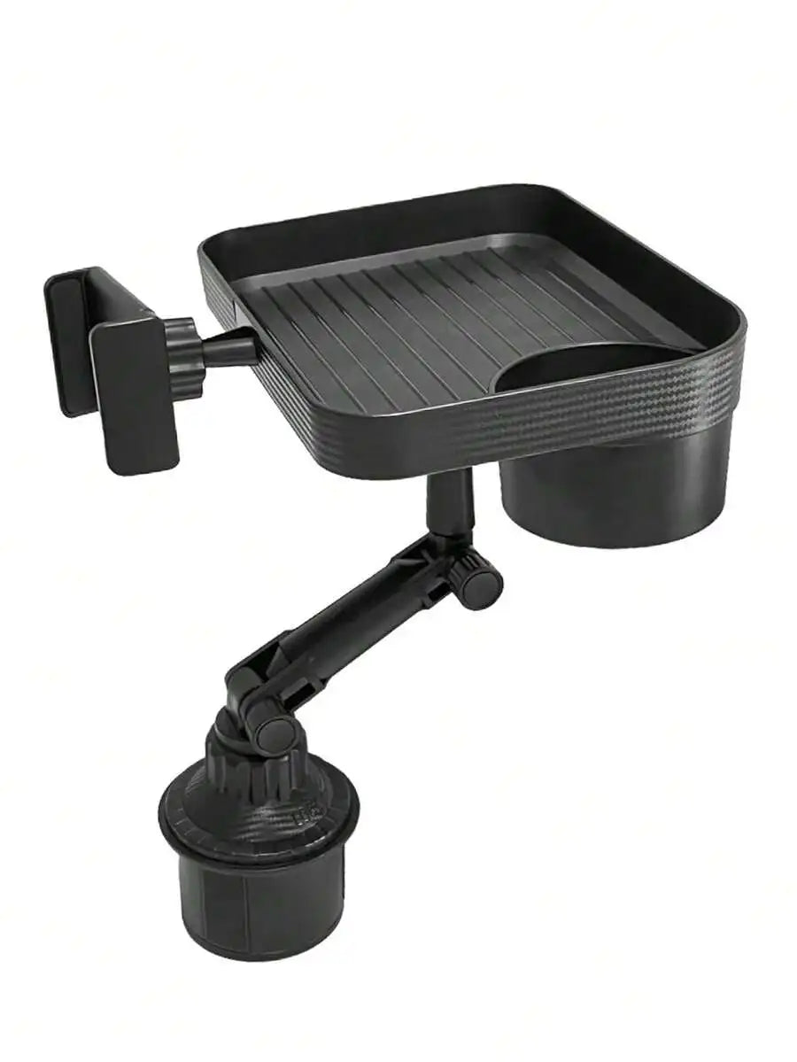 2-In-1 Universal Car Cup Holder Expander With Phone Holder, Adjustable Height And Angle, 360° Rotatable, Non-Slip Design