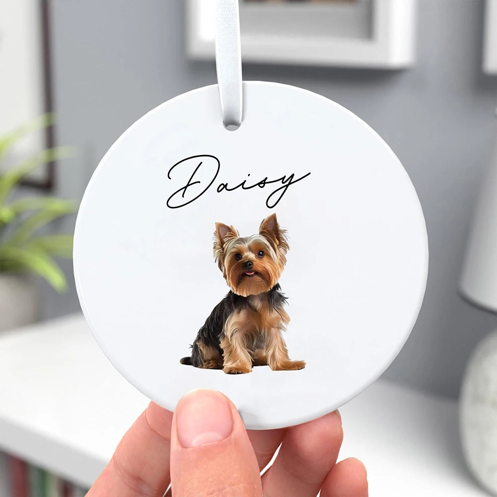 Personalized Pet Cat Dog Memorial Ornament Custom Dog Ornament Christmas Gifts for Dog Owners Pet Lovers Room Decor