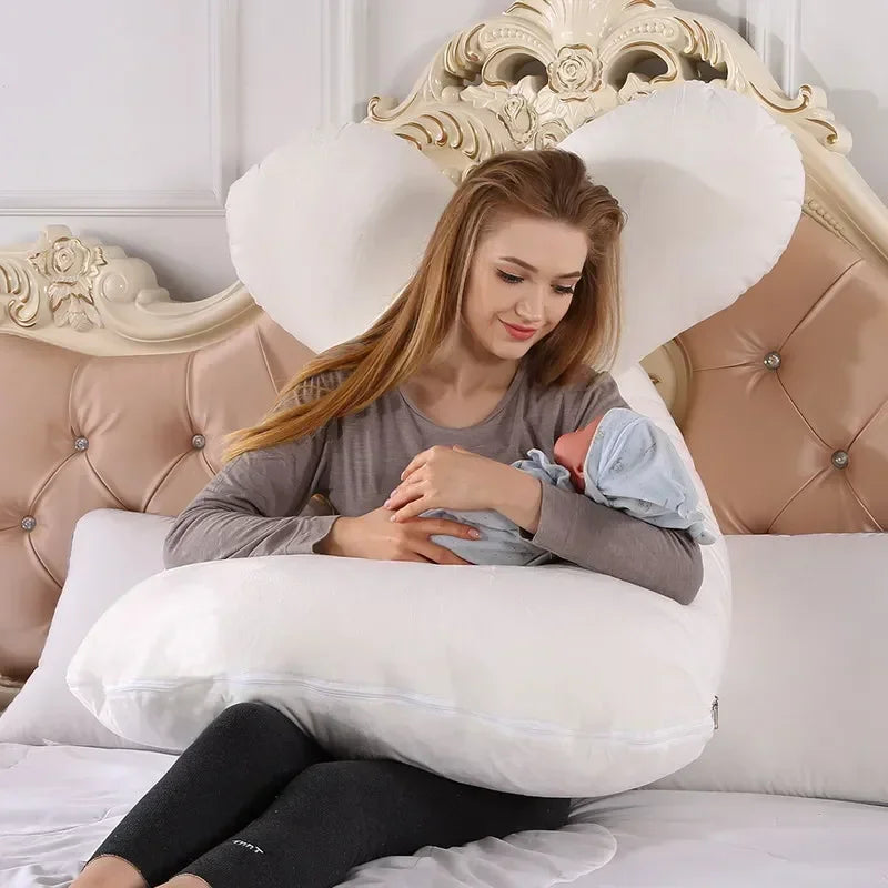 Soft U Shaped Pregnancy Pillow For Side Sleeping Relief