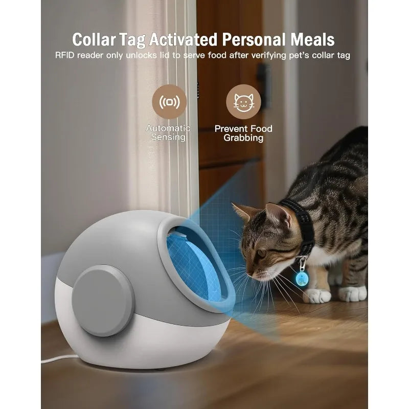 Automatic Cat Feeder with Microchip - Prevents Food Stealing
