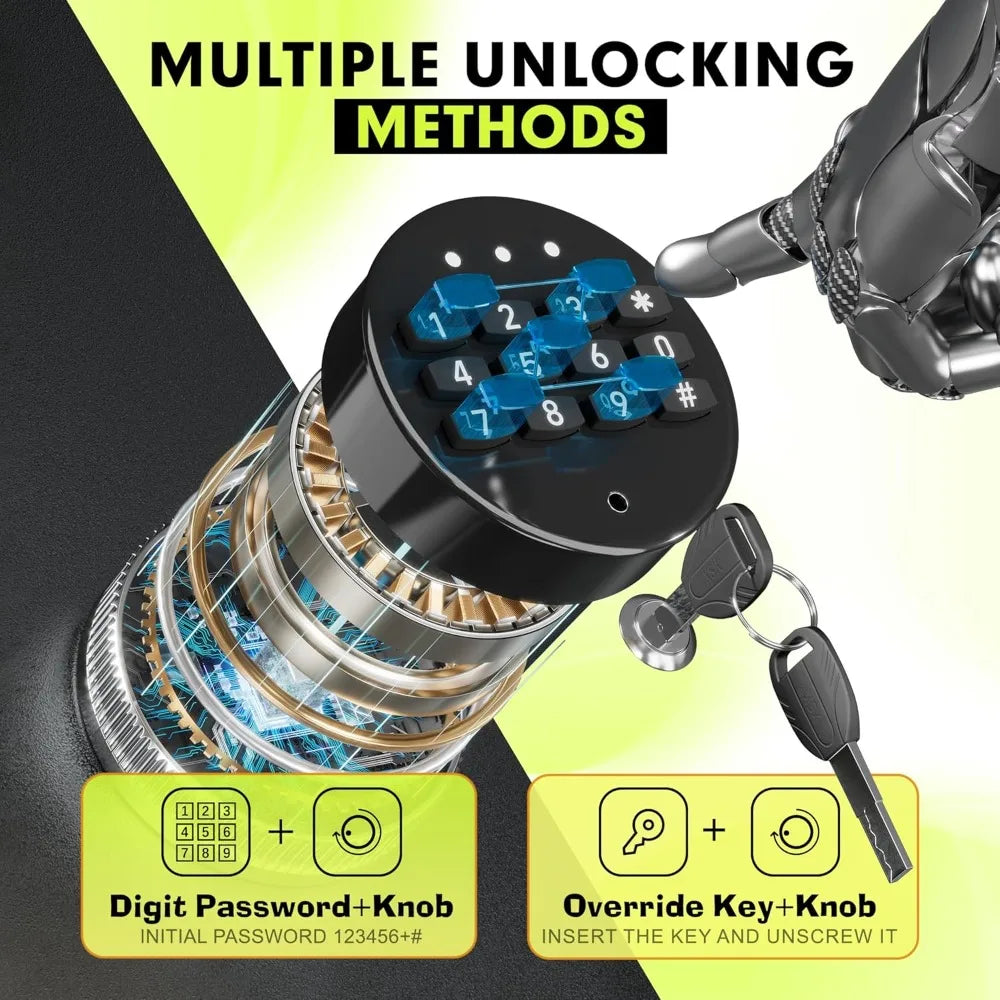 14-16 Gun Safe for Rifles and Pistols,Quick Access Rifle Gun Safe with Keyboard Lock, Gun Cabinets for Rifles and Shotguns with
