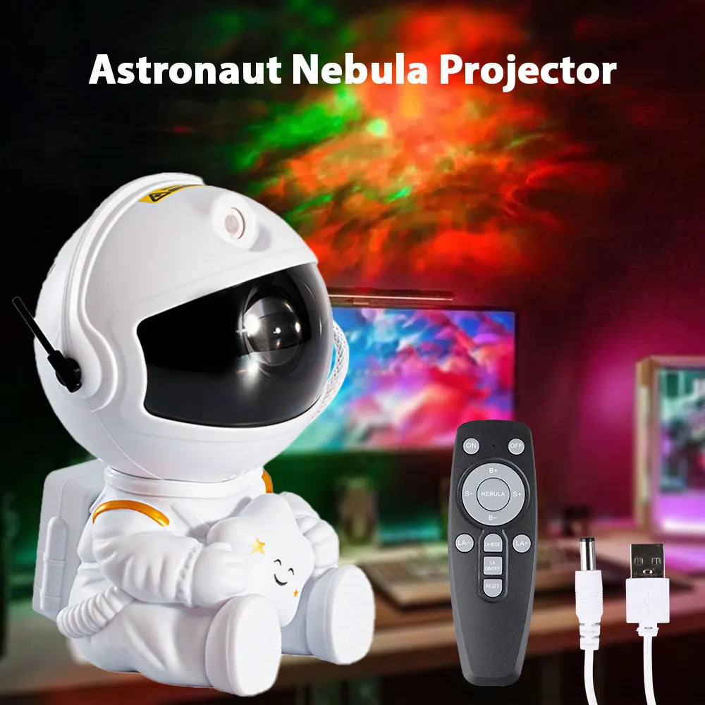 Galaxy Light Projector Featuring Various Nebula Settings, an Astronaut Design with Remote Control, Perfect for Bedroom Ambiance, Room Decoration, Parties, And an Excellent Gift for Friends During Halloween And Christmas Child