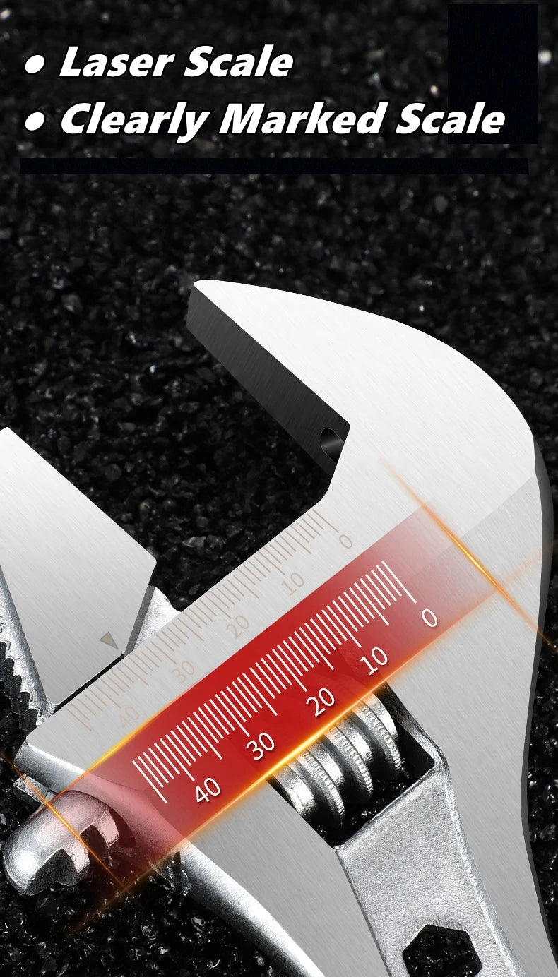 8/10/12 inch Adjustable Wrench Multi-function Universal Spanner Wrenches Set for Greater Leverage Locking Car Maintenance Tool