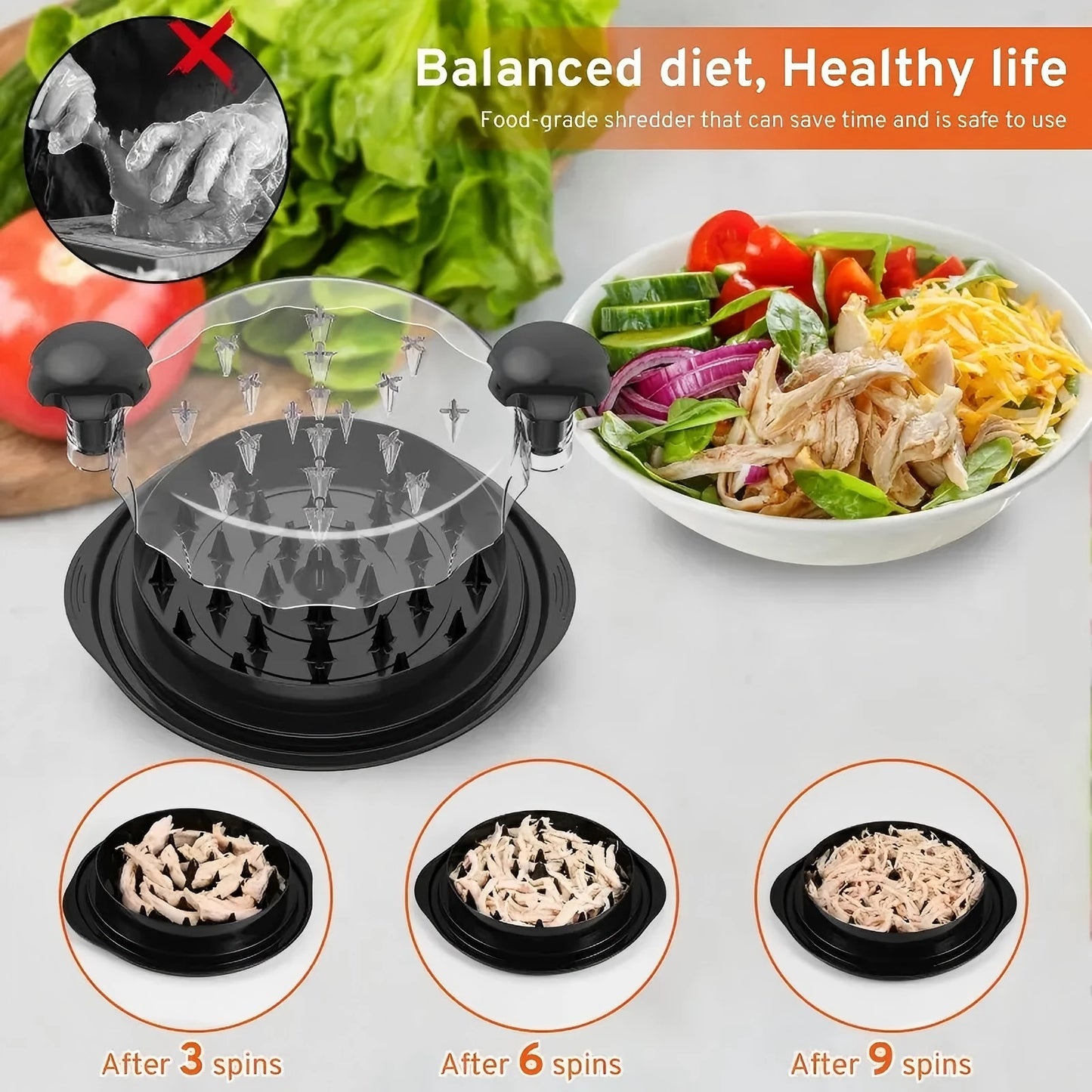 Chicken Shredder Tool, Visible Meat Shredder Twist Chopper