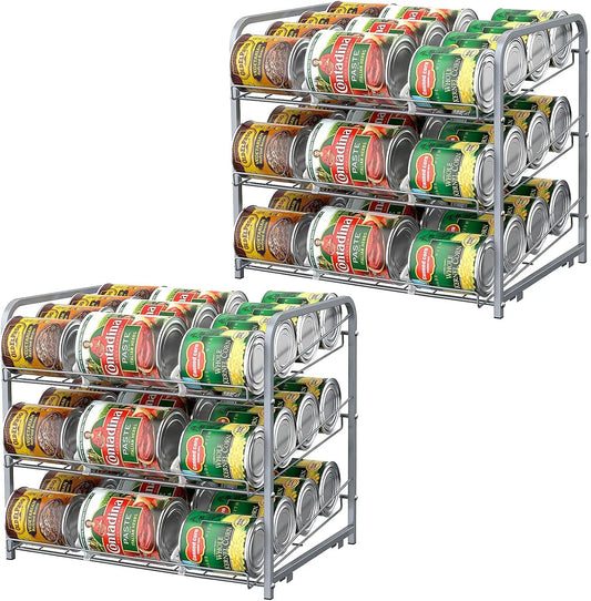 Stackable 2Piece Can Dispenser in the Pantry Small Space Storage Rack Holds Up to 36 Cans
