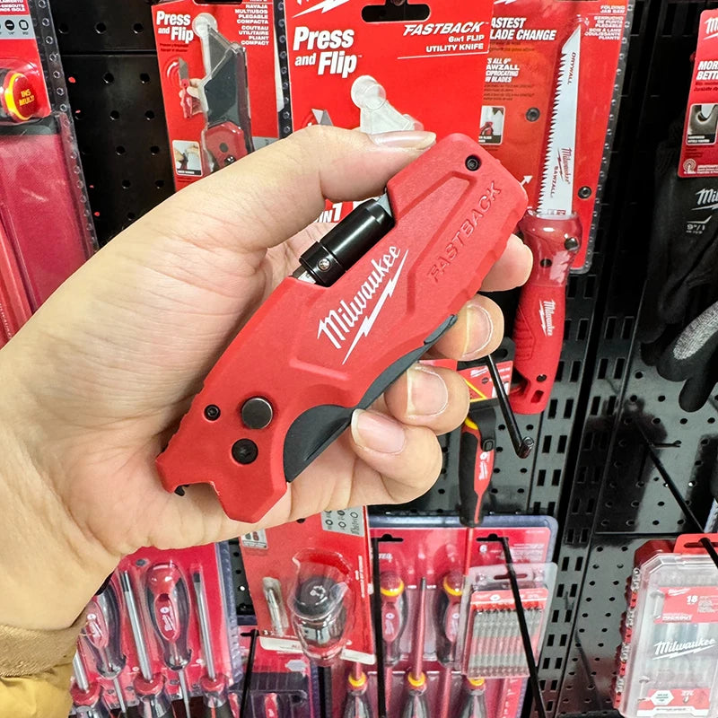 Milwaukee 48-22-1505 FASTBACK 6-in-1 Utility Knife Multi-Tool with Screwdriver Wire Stripper & Bottle Opener