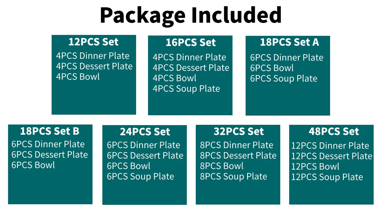 Vancasso 12/16/18/24 Piece Ceramic Dinnerware Set Stoneware Bohemian Style with Dinner/Dessert Plate/Cereal/Pasta Bowl For 6
