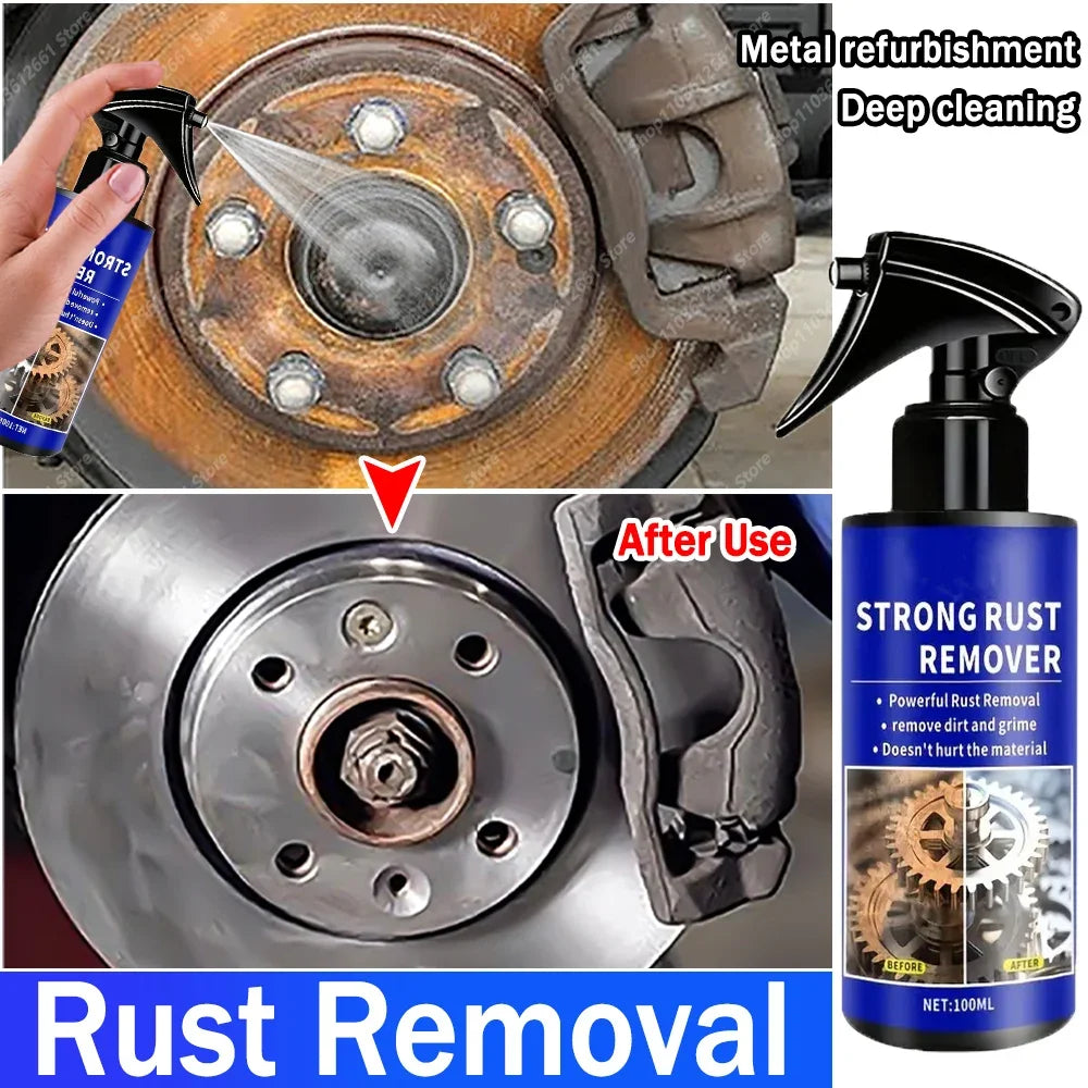 Car Rust Remover Clean Metal Iron Prowder Quickly Auto Exhaust Pipe Rust Derusting Spray Stain Removal Agent Car Wheel Hub Care
