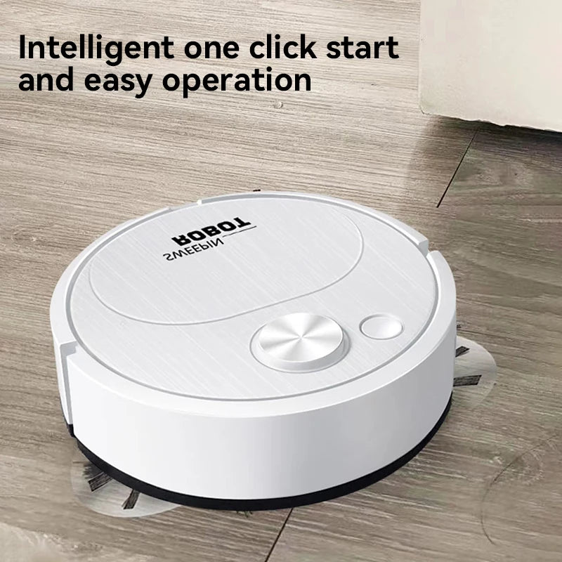 Automatic Electric Floor Vacuum Cleaner 3-in-1 1500Pa Sweeping Mop USB Rechargeable Wireless for Home And Office Use