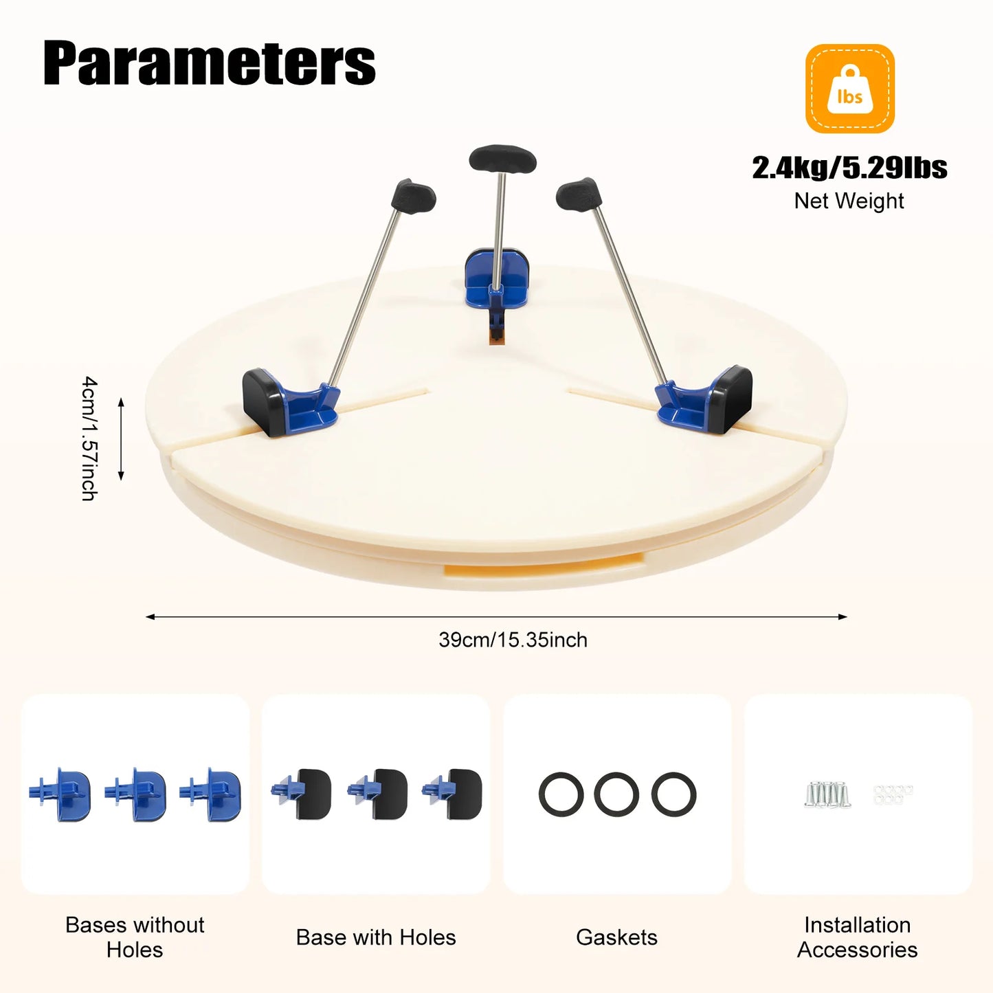 Pottery Machine Turntable Clamp with 5 Set Support Feet White Abs Ceramic Art Repair Tool Ceramic Trim Holder Centers Clip