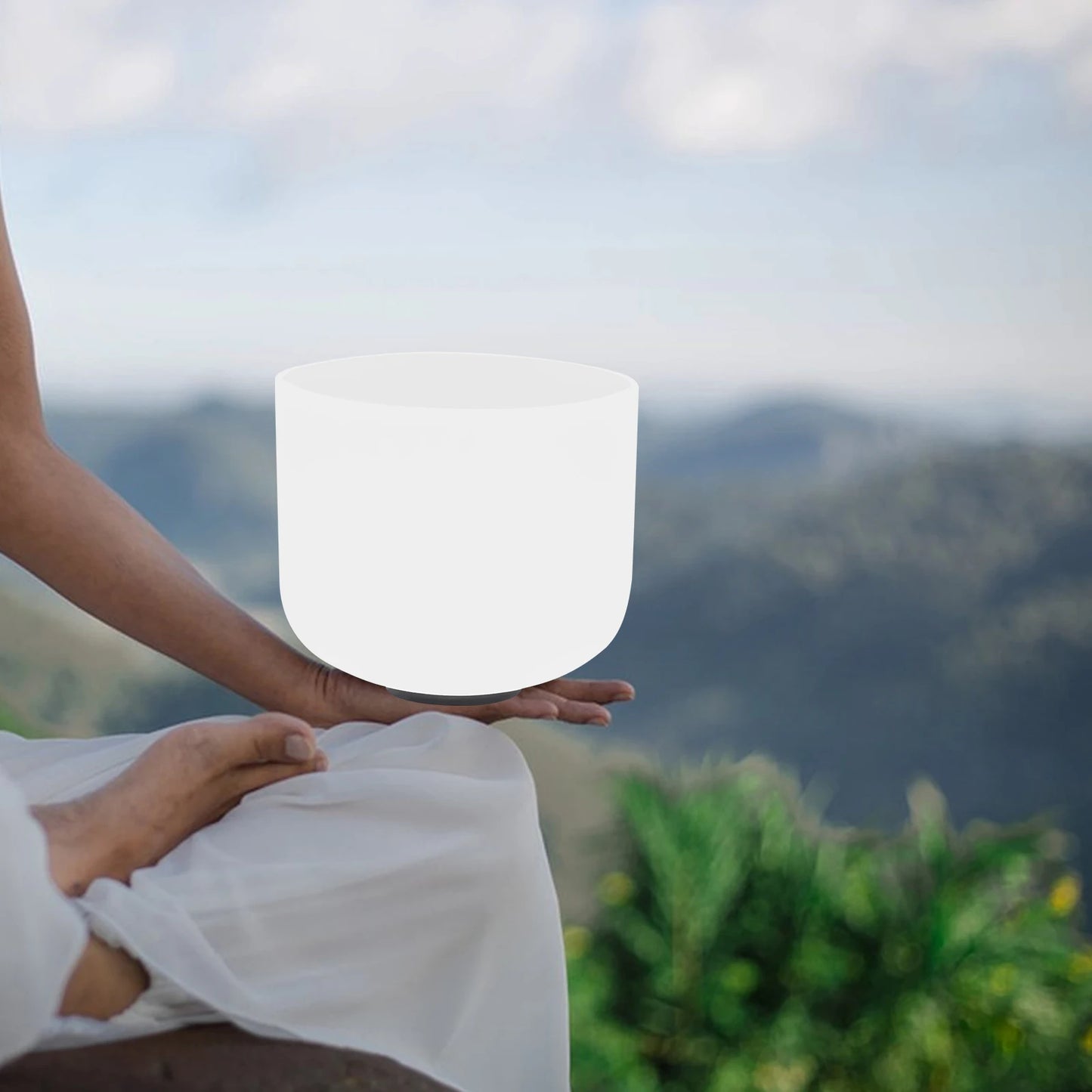 Quartz Singing Bowl for Sound Healing, 432Hz Meditation Bowl with Pure Tone for Chakra Balancing, Yoga & Stress Relief