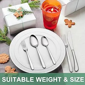 49-Piece Silverware Set with Organizer, Heavy Duty Stainless Steel Flatware Set for 8, Cutlery Utensil Sets with Steak Knives, Rust-proof, Mirror Polished, Dishwasher Safe, Heavy Duty