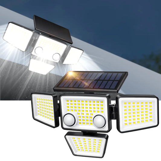 Solar Outdoor Lights - 3000LM 188 LED Motion Sensor Flood Lights