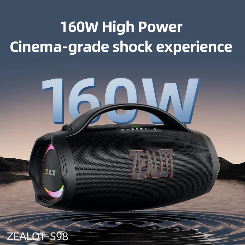 Zealot S98 Portable Bluetooth Speaker 160W Waterproof TWS Subwoofer