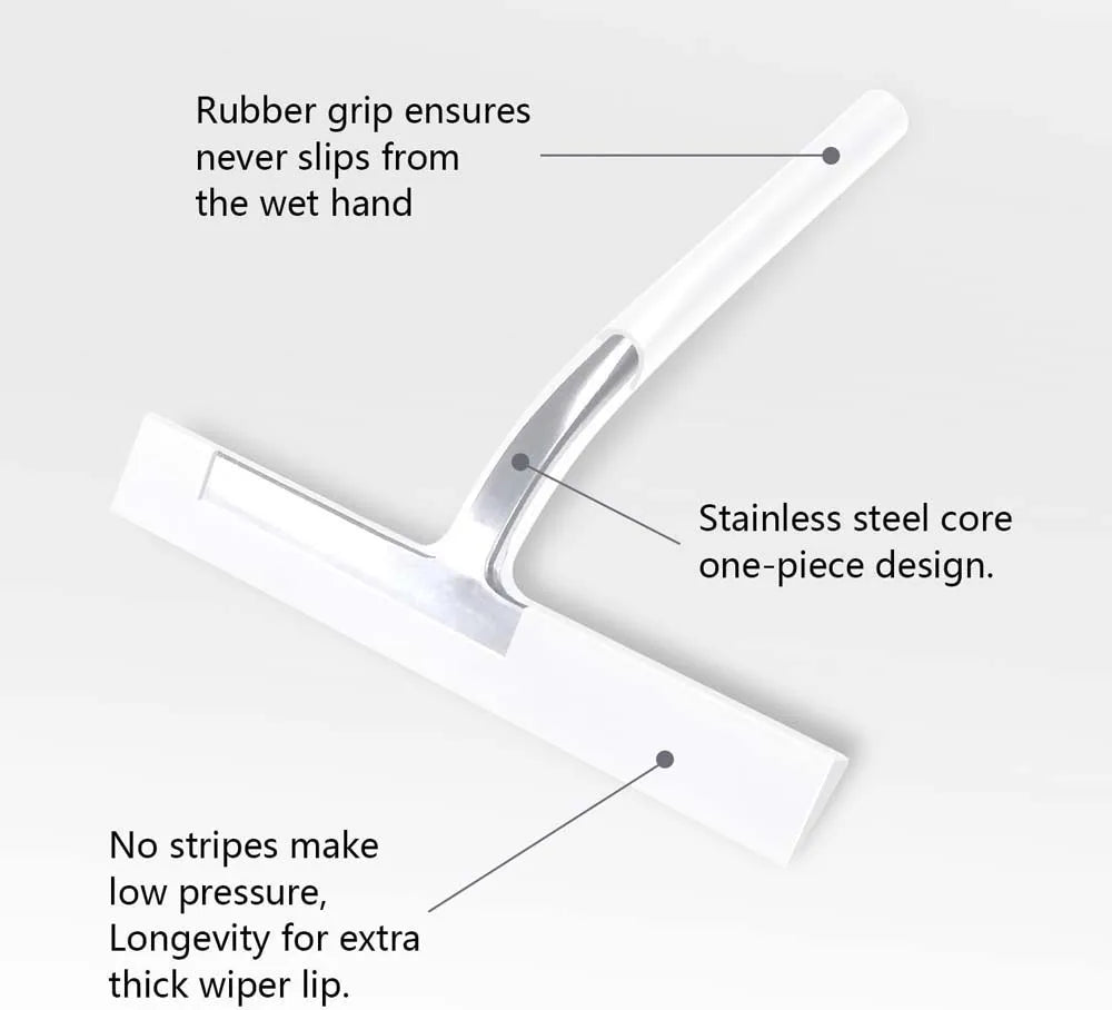 New Shower Squeegee Glass Wiper Scraper Shower Squeegee Cleaner With Silicone Holder Bathroom Mirror Scraper Glass Cleaning