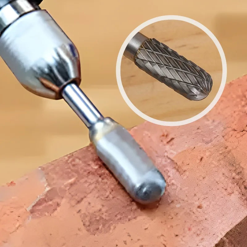6/8mm Tungsten Carbide Rotary File Grinding Bit Milling Cutter Drill Bit for Metal Wood Stone Polishing Wheel Carving Tools