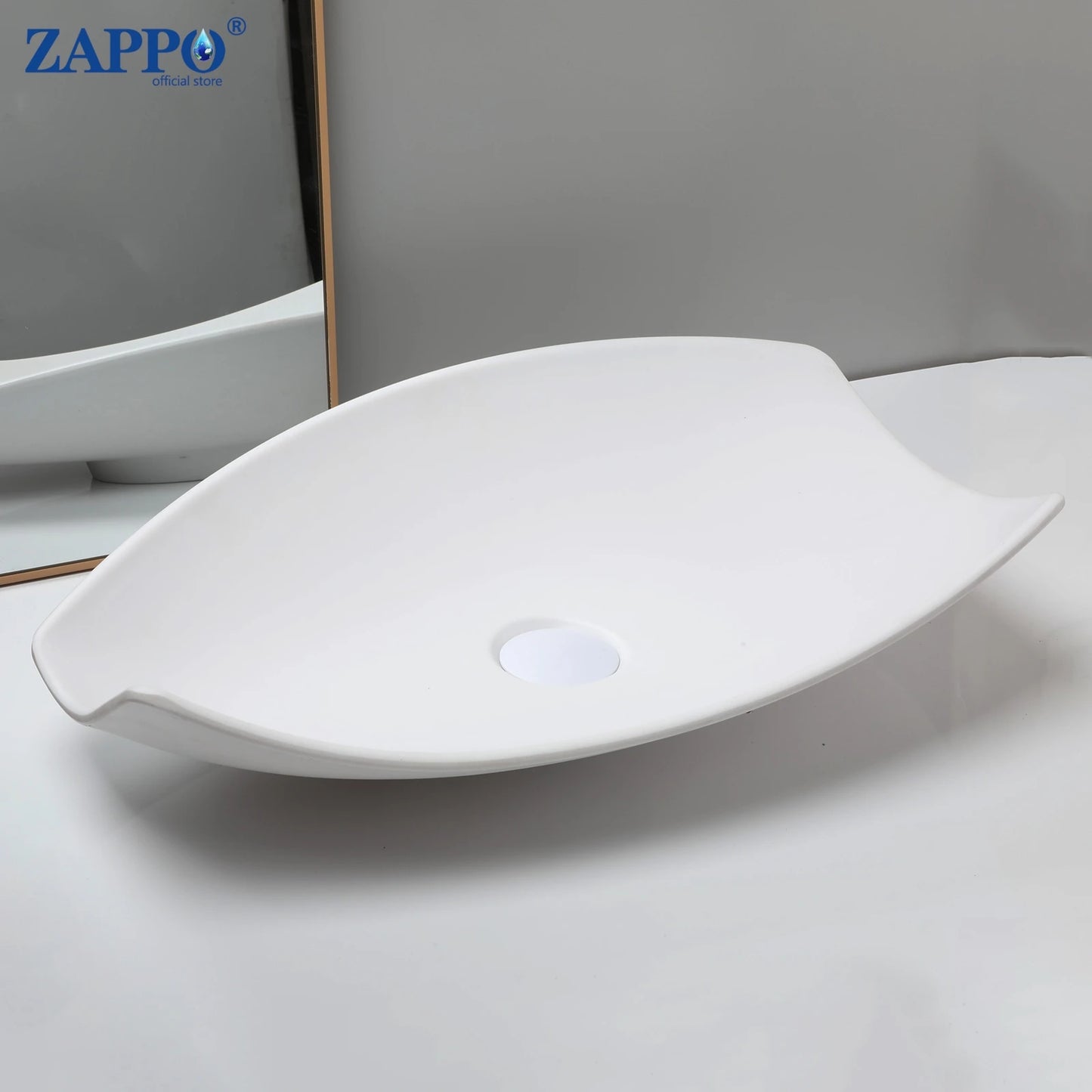 ZAPPO Vessel Sink With Drain Stone Resin Washbasin