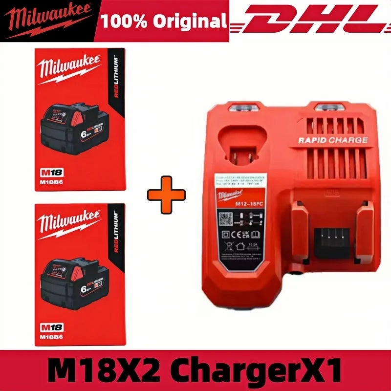 100% New Milwaukee M18 6.0Ah High Output Battery 18V Lithium-ion Rechargeable for Milwaukee M18 Cordless Power Tools 18v Battery