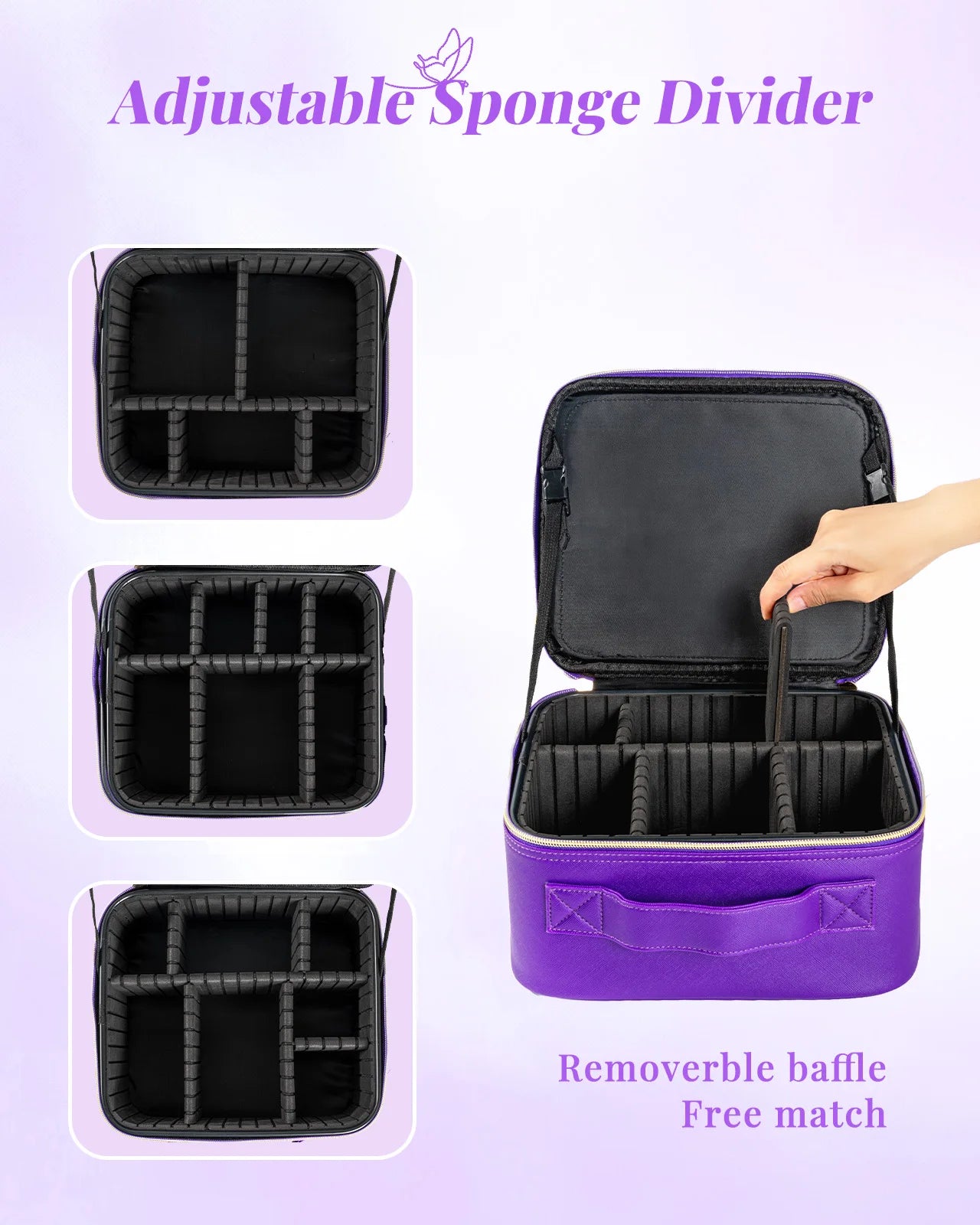 Portable Makeup Bag Travel Waterproof Necessary Beauty Brush Embroidery Tool Storage Cosmetic Case Professional Makeup Box