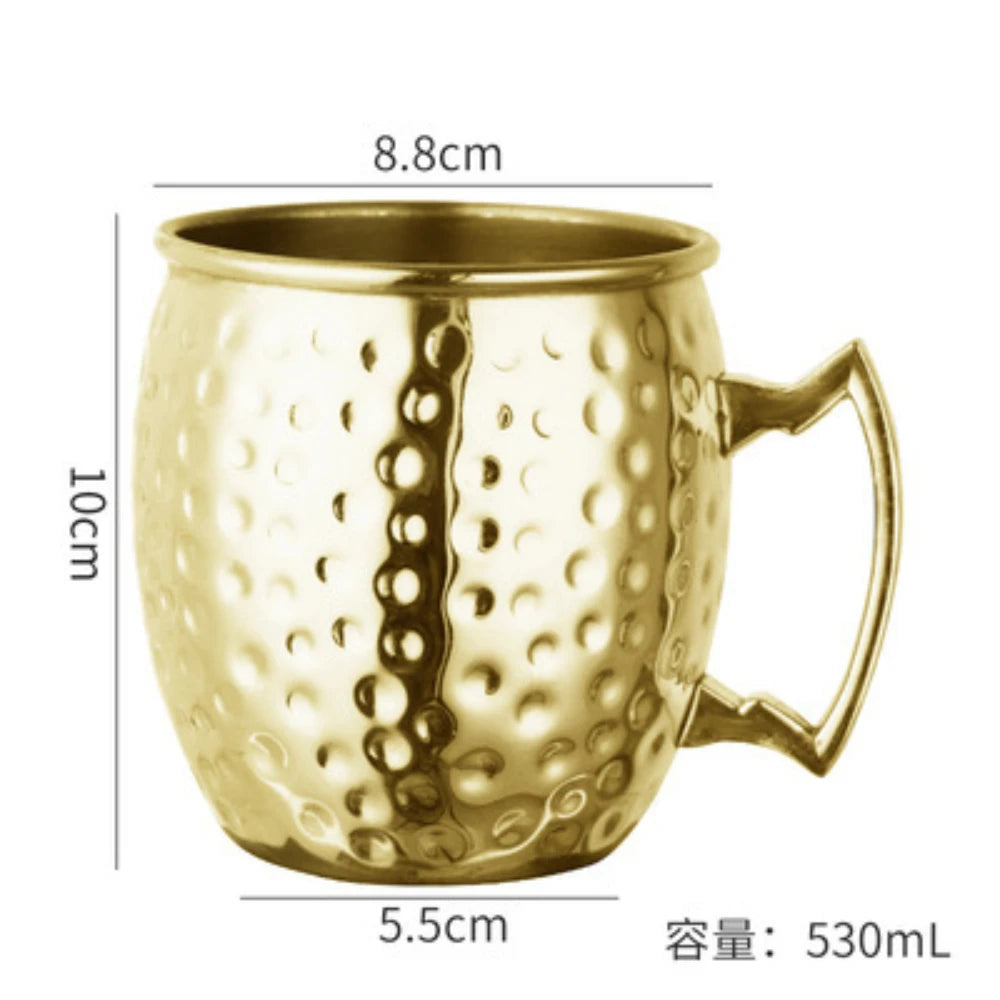 Moscow Mule Copper Mugs 100% Handcrafted Food Safe Pure Solid Copper Mugs 16 oz Christmas Gift Set Party Bar Drinkware Tools