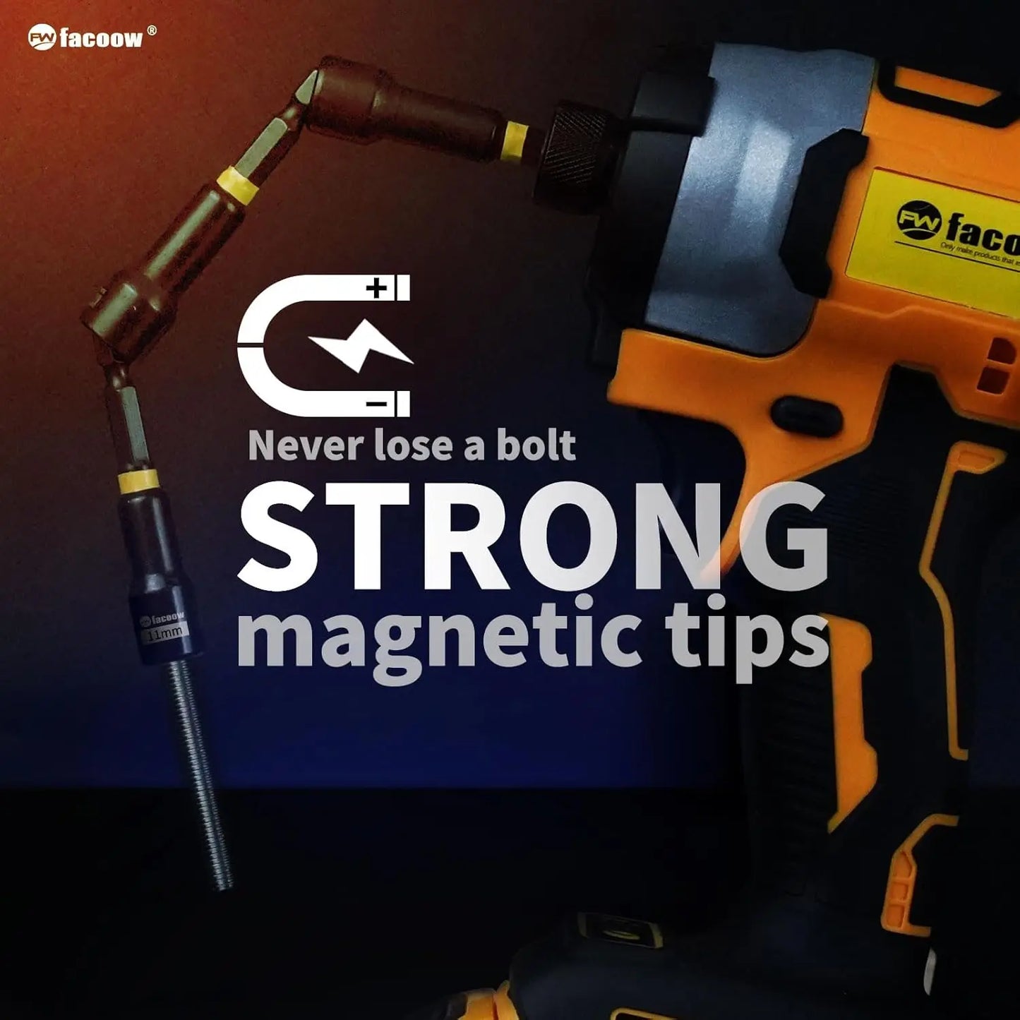 55PCS Magnetic Nut Driver Set with SAE & Metric Sockets, Impact Tools, Storage Box