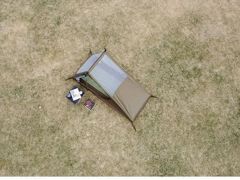 Airy Mesh Tent 1 Person Ultralight Tent Quick Setup Backpacking Shelter Breathable Mosquito Proof for Camping and Trekking