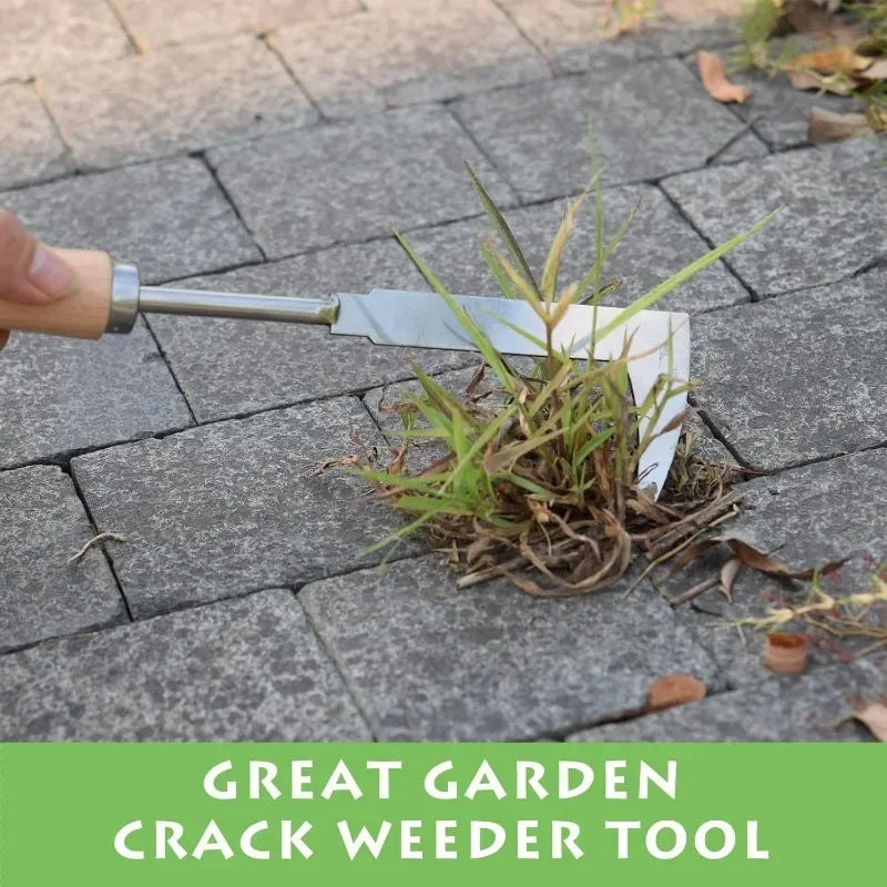 Stainless Steel Gap Weeding Tool L-shaped Garden Weeding Tool Weeding Puller Manual Weeding Tools for Road Cracks and Gardens