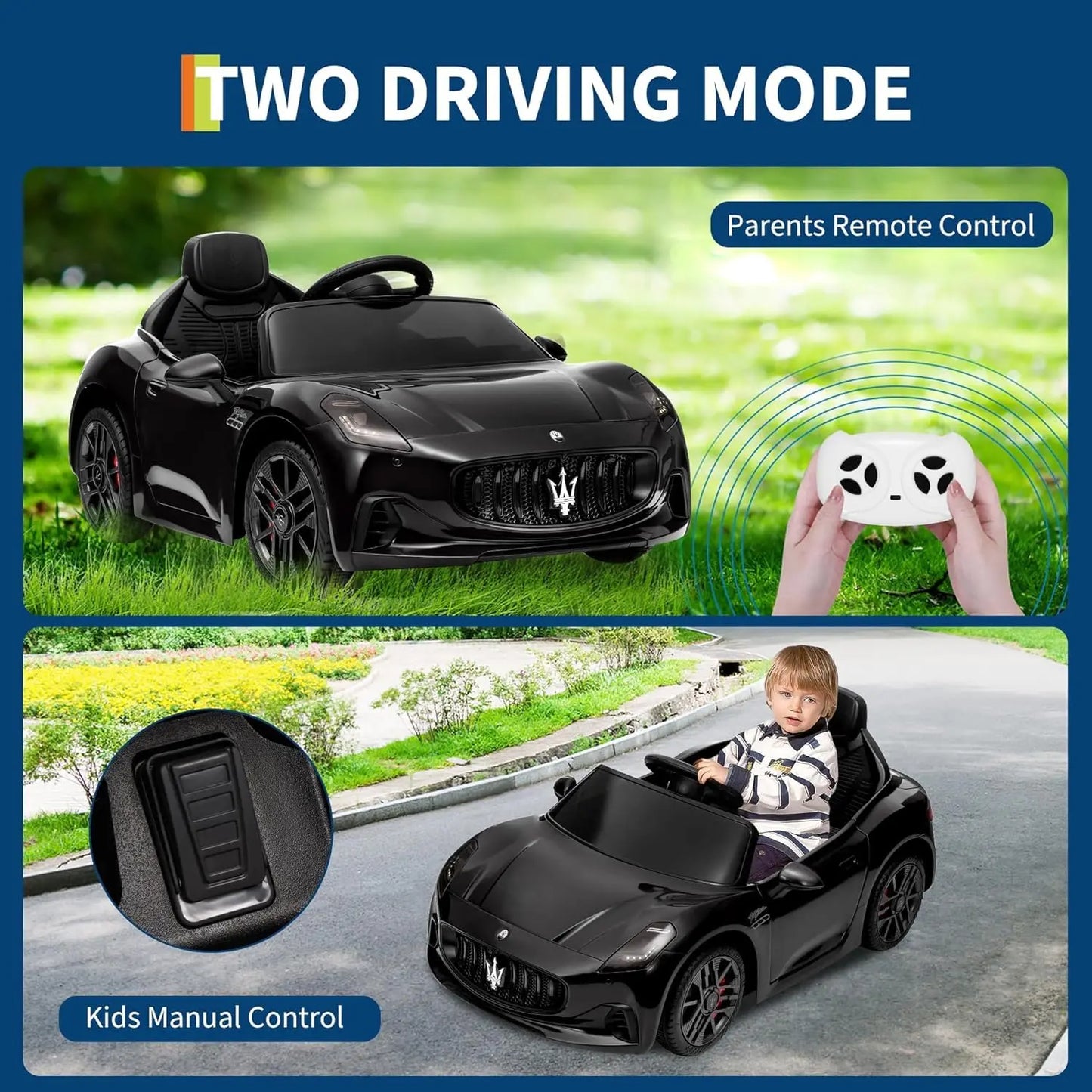 Electric Toddler Ride On Car With Remote Control Suspension