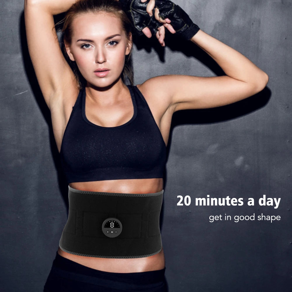 EMS Waist Abdominal Trainer Belt for Fat Burn Toning
