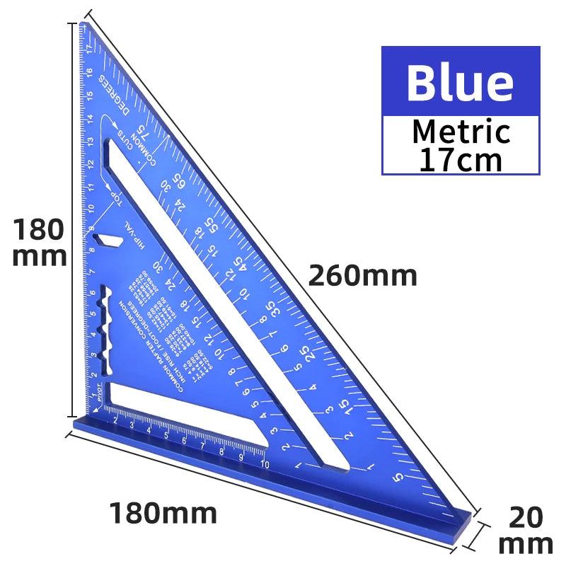 Aluminium Triangle Ruler Set Square For Woodworking Projects