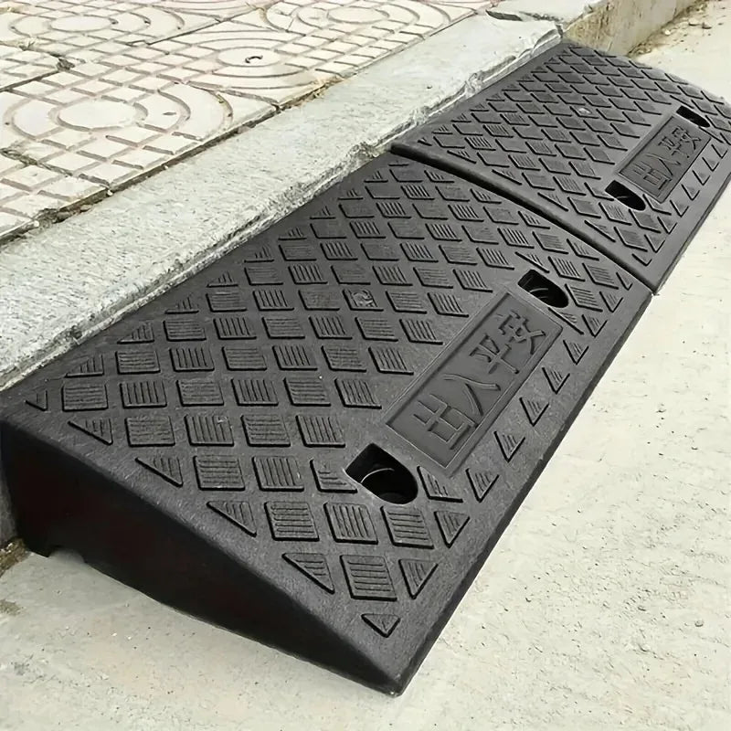 Portable Threshold Ramp 3/5/6/7/8/9/10cm Height Non-Slip Surface Durable Ramp for Car Motorcycle Wheelchair Scooter Pets Access