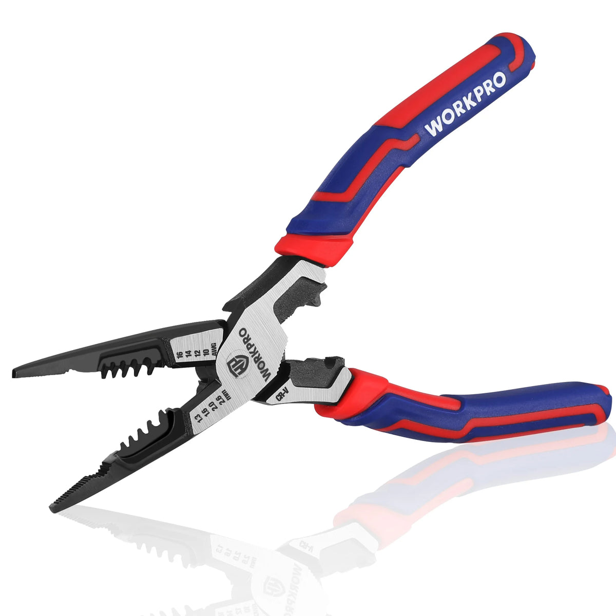WORKPRO Needle Nose Pliers Hardware Tools Universal Wire Cutters Electrician Multifunctional Universal Diagonal Pliers