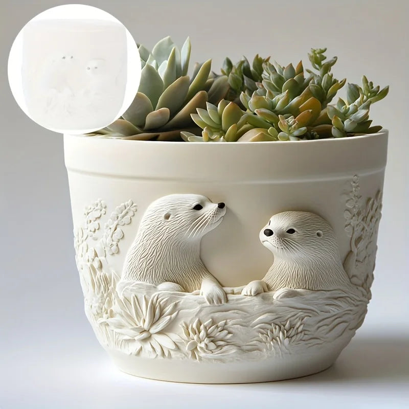 Witch Magic House Relief Pumpkin Succulent Plant Flower Pot Resin Mold  House Relief Storage Box Castle Candle Cup Gypsum Molds