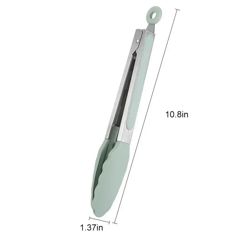 Food Grade Silicone Food Tong Non-Slip Kitchen BBQ Tools