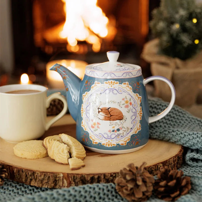London Pottery Fox Teapot Set With Infuser For Tea