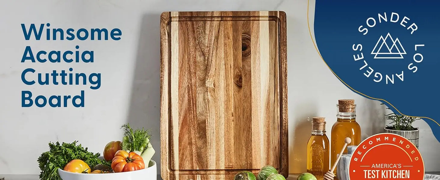 Sonder Los Angeles Winsome Acacia Wood Cutting Board, 16x12x1.5 in