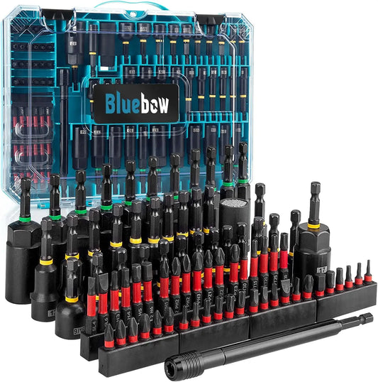 80-Piece Magnetic Impact Nut Driver Set with Metric & SAE Sockets, Adapters, and Storage Box