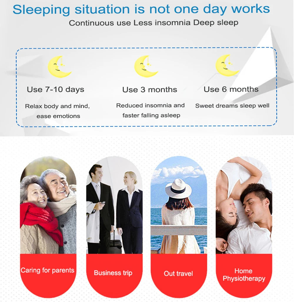 New Ear Clip Insomnia Anxiety Depression Pulse CES Therapy Device Electronic Fast  Sleeping Aid Device Press Relaxation