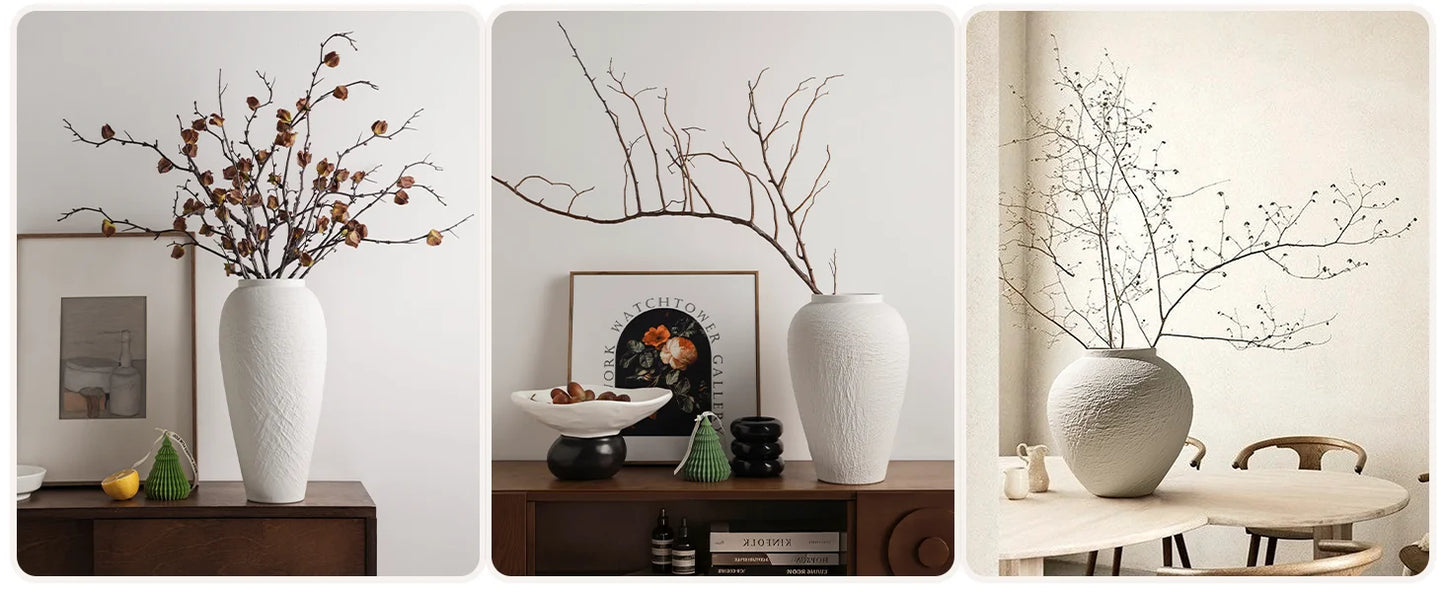 Minimalist Textured Ceramic Vase For Contemporary Home Decor