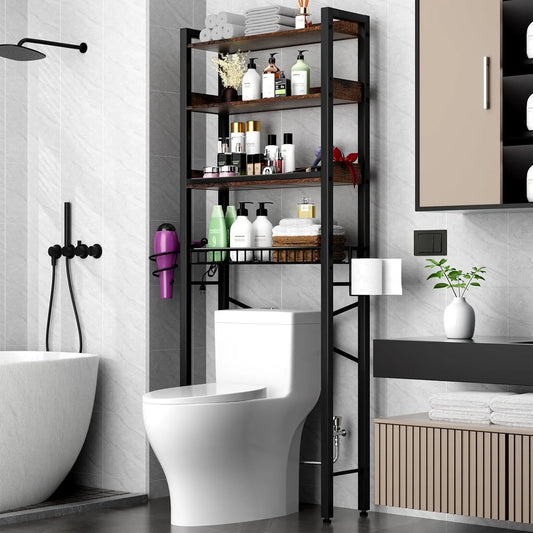 Over The Toilet Storage Cabinet, 4 Tier Bathroom Organizers