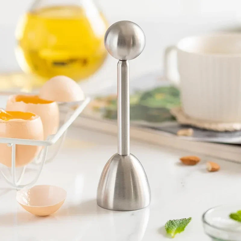 Stainless Steel Egg Topper Shell Opener Egg Cutter Cracker Metal Egg Cups Stand Holders for Soft Hard Boiled Eggs Kitchen Tools